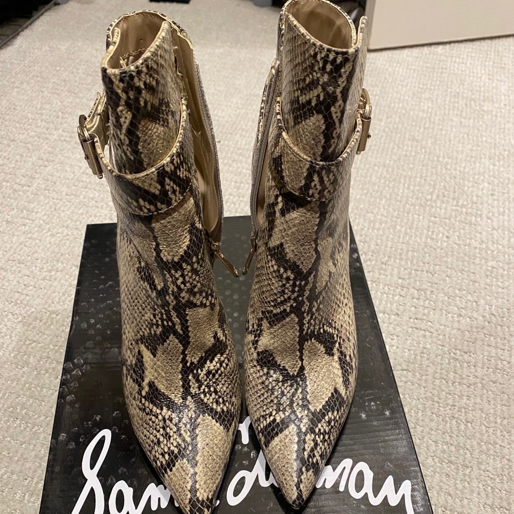 Sam Edelman snake skin booties